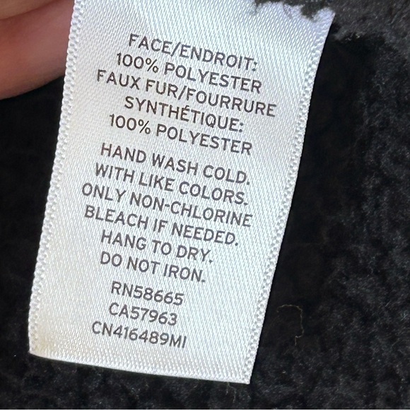 Caslon Women’s Vest Cadigan Large Black Large Teddy Collar Layer Fall Cozy Cabin - Picture 6 of 10